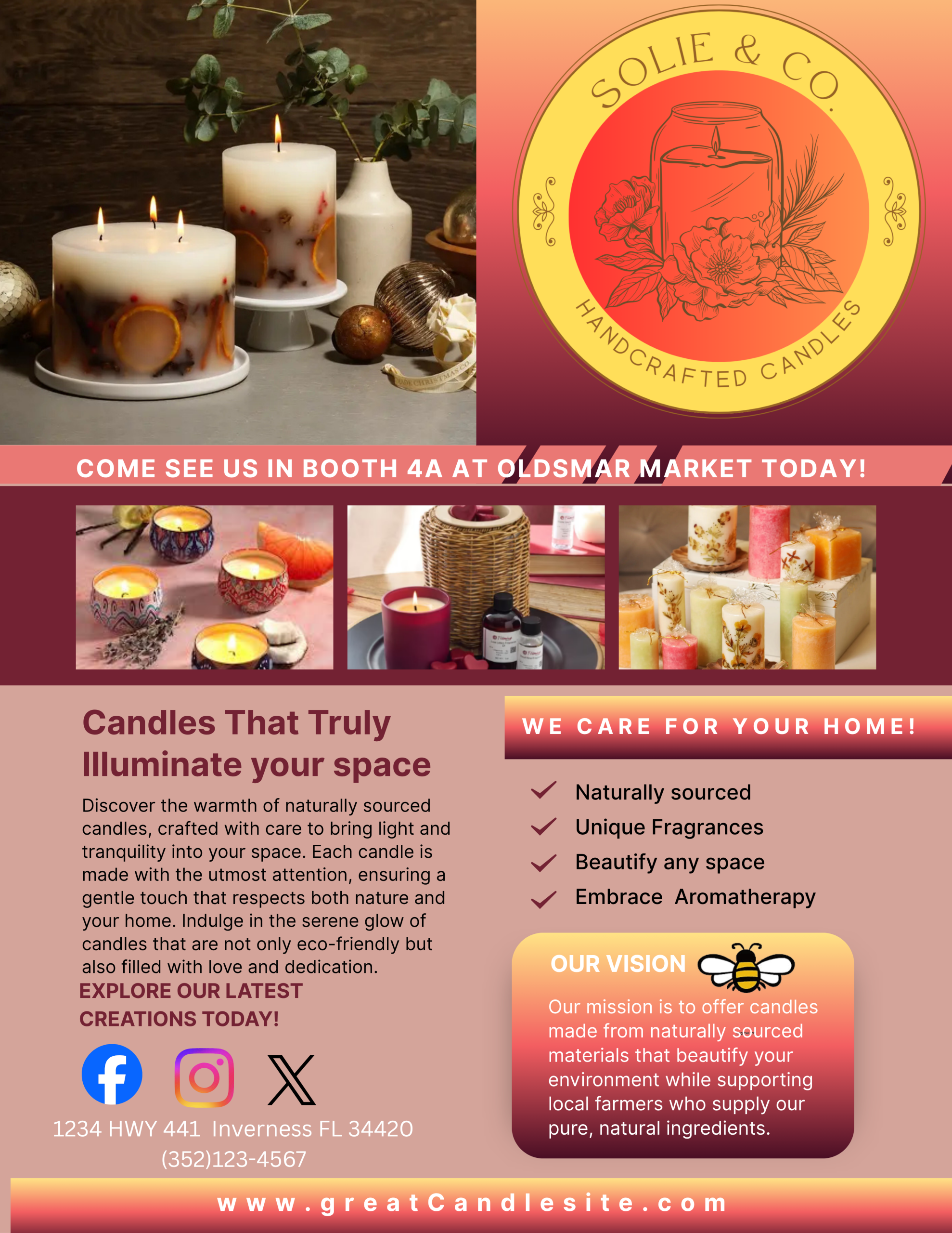 Discover the warmth of naturally sourced candles, crafted with care to bring light and tranquility into your space. Each candle is made with the utmost attention, ensuring a gentle touch that resp (1)